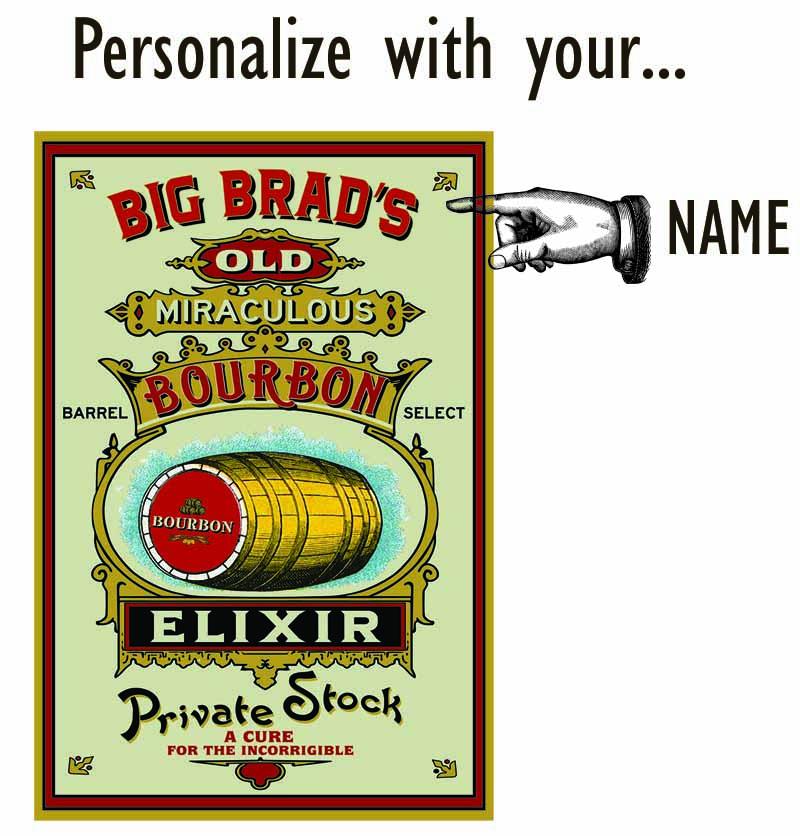 Bourbon Elixir Wood Sign - Personalized-Woody Signs-1000 Oaks Barrel-Top Notch Gift Shop