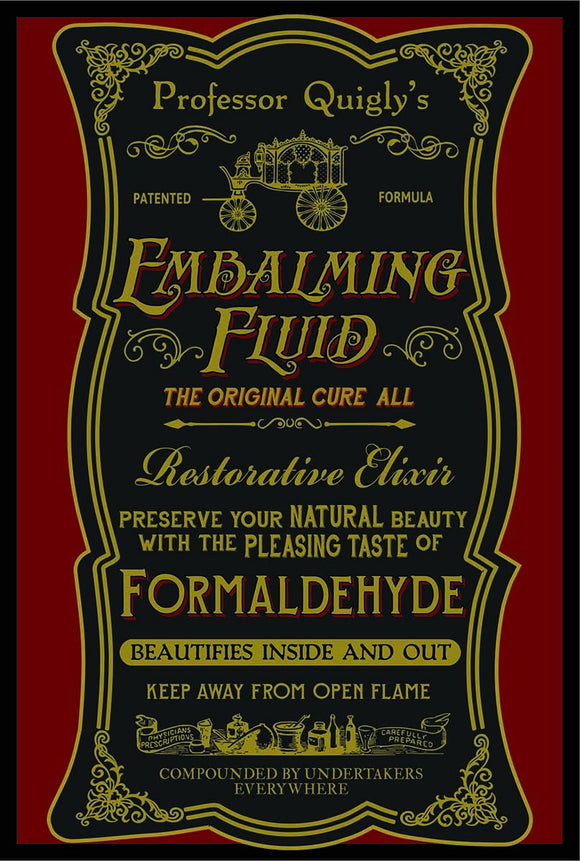 Embalming Fluid Wood Sign - Personalized-Woody Signs-1000 Oaks Barrel-Top Notch Gift Shop