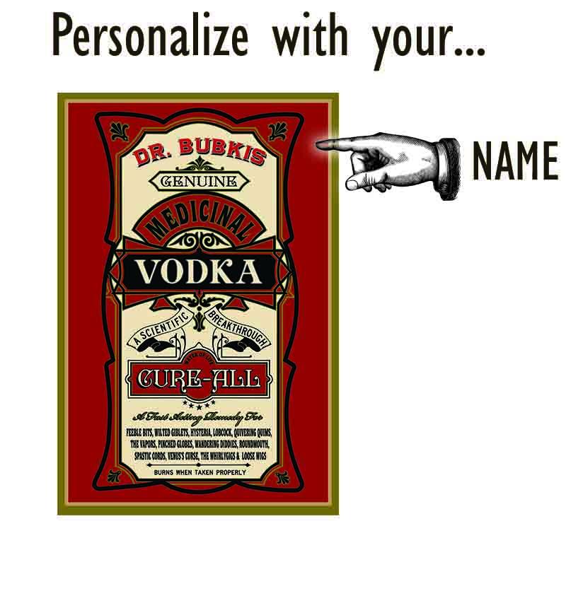Medicinal Vodka Wood Sign - Personalized-Woody Signs-1000 Oaks Barrel-Top Notch Gift Shop