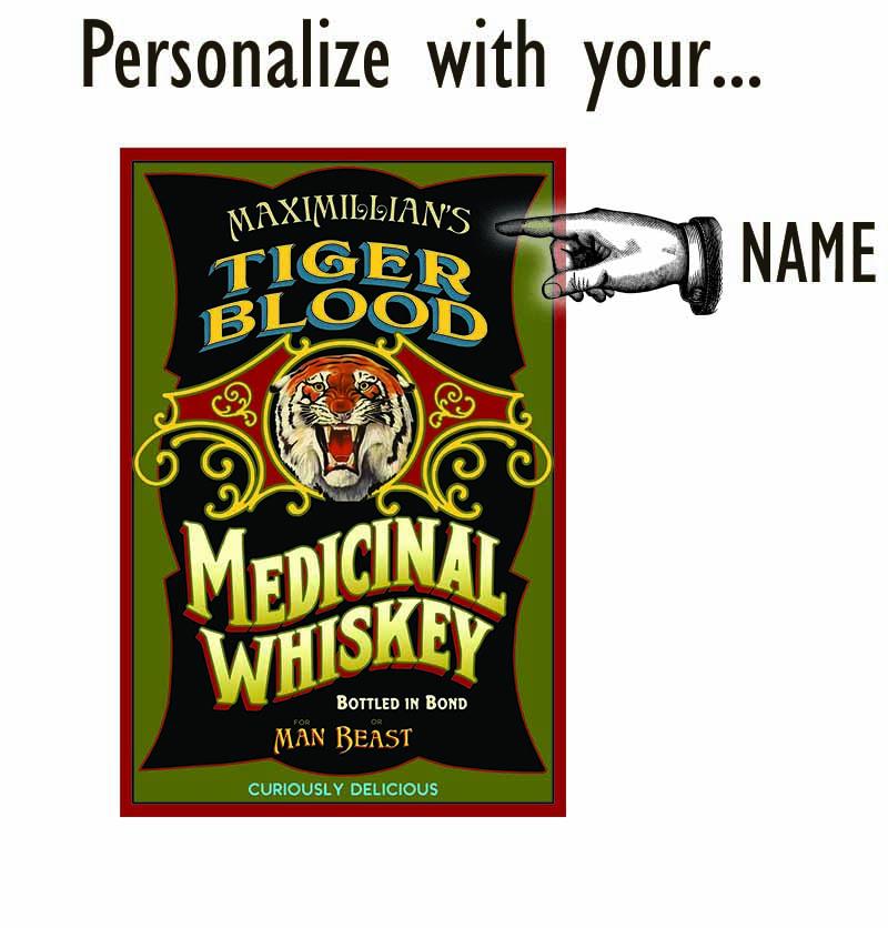 Tiger Blood Wood Sign - Personalized-Woody Signs-1000 Oaks Barrel-Top Notch Gift Shop