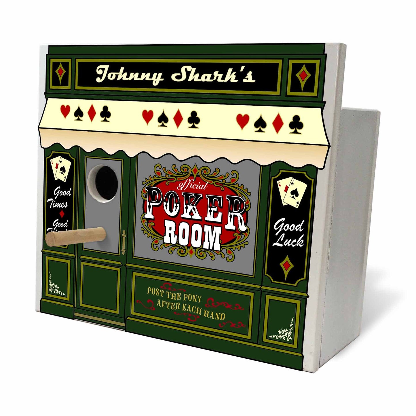 Poker Room Birdhouse - Personalized-Birdhouse-1000 Oaks Barrel-Top Notch Gift Shop