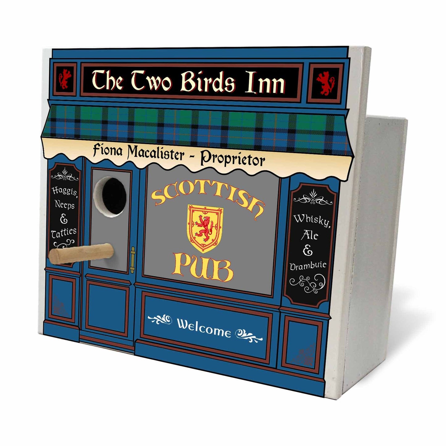 Scottish Pub Birdhouse - Personalized-Birdhouse-1000 Oaks Barrel-Top Notch Gift Shop