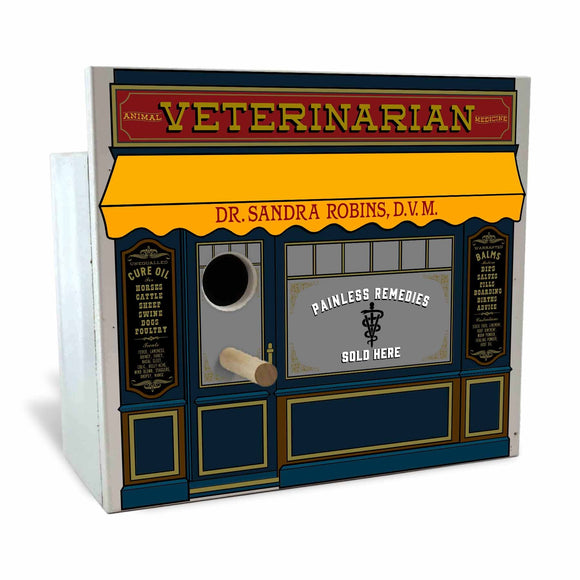 Veterinarian Birdhouse - Personalized-Birdhouse-1000 Oaks Barrel-Top Notch Gift Shop