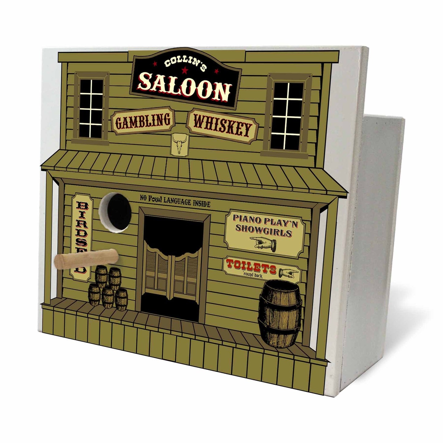 Saloon Birdhouse - Personalized-Birdhouse-1000 Oaks Barrel-Top Notch Gift Shop