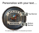 Running Horse Derby Quarter Barrel Sign - Personalized-Barrel Sign-1000 Oaks Barrel-Top Notch Gift Shop