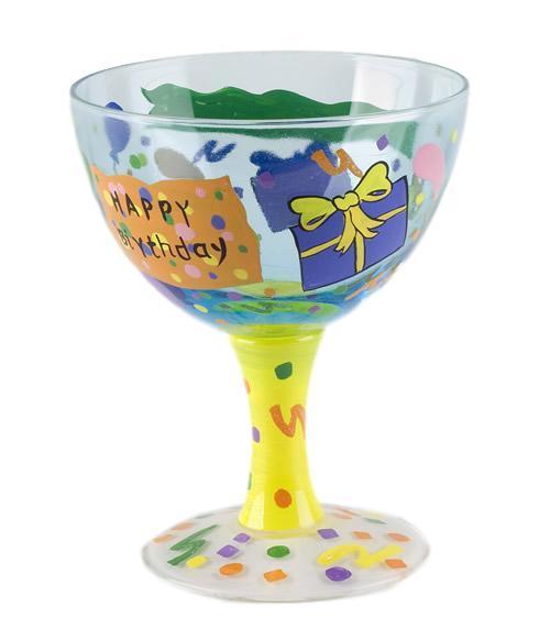 Happy Birthday Hand Painted Ice Cream Sundae Bowl-Sundae Bowl-Sweet Times on Golden Hill-Top Notch Gift Shop