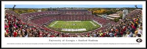 Georgia Football - 50 Yard Line Panorama Framed Print-Print-Blakeway Worldwide Panoramas, Inc.-Top Notch Gift Shop