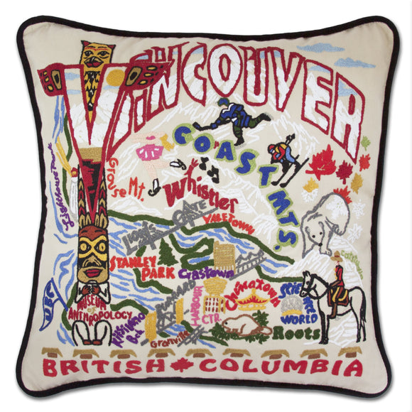 Vancouver Hand Embroidered CatStudio Pillow-Pillow-CatStudio-Top Notch Gift Shop