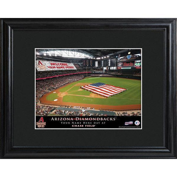 Arizona Diamondbacks Personalized Ballpark Print with Matted Frame-Print-JDS Marketing-Top Notch Gift Shop