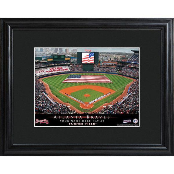 Atlanta Braves Personalized Ballpark Print with Matted Frame-Print-JDS Marketing-Top Notch Gift Shop