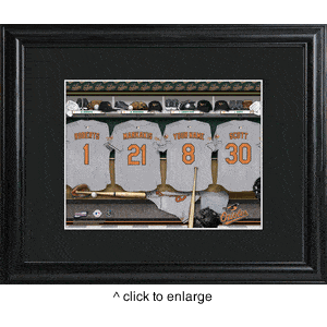 Baltimore Orioles Personalized Locker Room Print with Matted Frame-JDS MarketingTop Notch Gift Shop