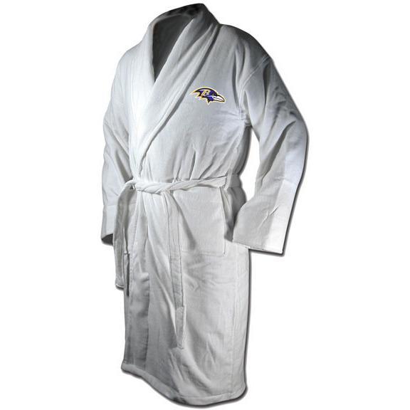 Baltimore Ravens White Terrycloth Bathrobe-Bathrobe-Wincraft-Top Notch Gift Shop