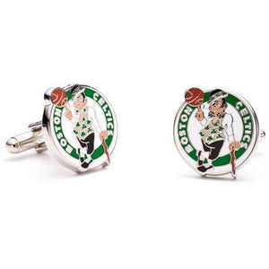Boston Celtics Enamel Cufflinks-Cufflinks-Cufflinks, Inc.-Top Notch Gift Shop