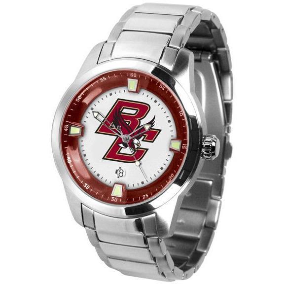 Boston College Eagles Men's Titan Stainless Steel Band Watch-Watch-Suntime-Top Notch Gift Shop