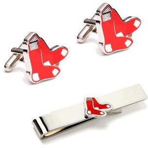 Boston Red Sox Cufflinks and Tie Bar Gift Set-Cufflinks-Cufflinks, Inc.-Top Notch Gift Shop