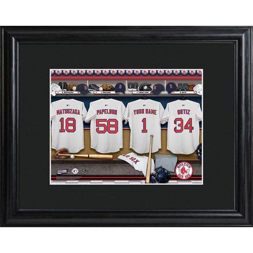 Boston Red Sox Personalized Locker Room Print with Matted Frame-Print-JDS Marketing-Top Notch Gift Shop