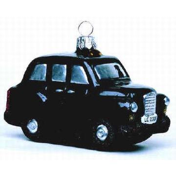 British Taxi Blown Glass Christmas Ornament-Ornament-Landmark Creations-Top Notch Gift Shop