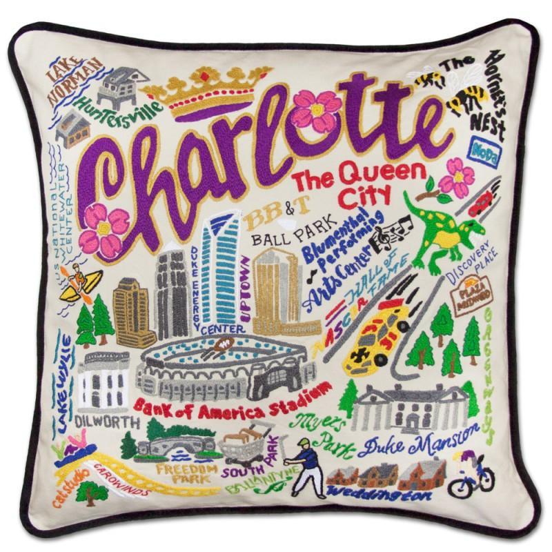 Charlotte Embroidered CatStudio Pillow-Pillow-CatStudio-Top Notch Gift Shop