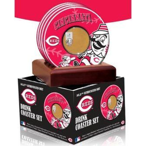 Cincinnati Reds Coasters with Game Used Dirt - Set of 4-Coasters-Steiner Sports-Top Notch Gift Shop