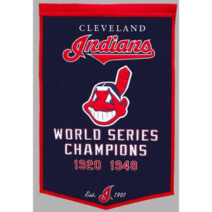Cleveland Indians Vintage Wool Dynasty Banner With Cafe Rod-Banner-Winning Streak Sports LLC-Top Notch Gift Shop