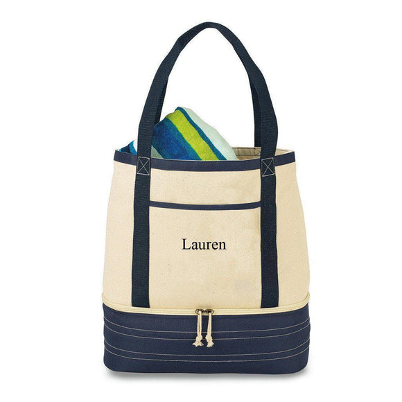 Cotton Insulated Personalized Tote and Cooler-Bag-JDS Marketing-Top Notch Gift Shop