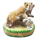 Cougar With Baby Limoges Box by Rochard™-Limoges Box-Rochard-Top Notch Gift Shop