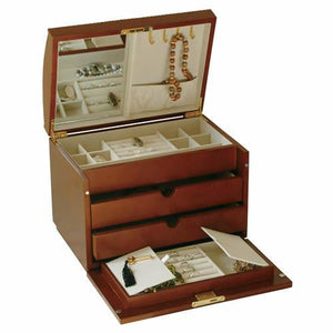 Courtney - Walnut Jewelry Box with Drop Front-Jewelry Box-Mele & Co.-Top Notch Gift Shop