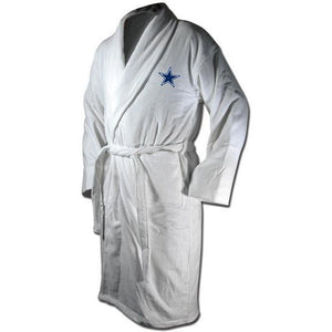 Dallas Cowboys Men's White Terrycloth Bathrobe-Bathrobe-Wincraft-Top Notch Gift Shop