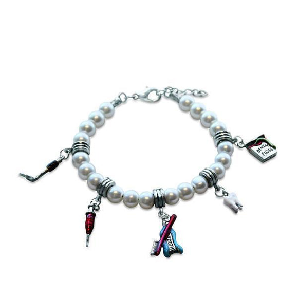 Dental Assistant Charm Bracelet in Silver-Bracelet-Whimsical Gifts-Top Notch Gift Shop