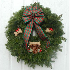 Doggie Bonez 24" Christmas Wreath-Wreath-Rockdale Wreaths-Top Notch Gift Shop