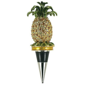 Enameled Pineapple Wine Bottle Stopper with Crystals-Bottle Stopper-Olivia Riegel-Top Notch Gift Shop