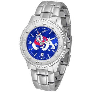 Fresno State Bulldogs Competitor AnoChrome - Steel Band Watch-Watch-Suntime-Top Notch Gift Shop