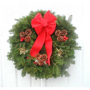 Gold Holly 24" Christmas Wreath-Wreath-Rockdale Wreaths-Top Notch Gift Shop