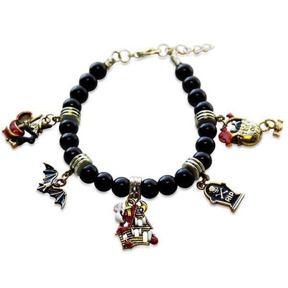Halloween Charm Bracelet in Gold-Bracelet-Whimsical Gifts-Top Notch Gift Shop
