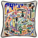Chicago Embroidered Catstudio Pillow-Pillow-CatStudio-Top Notch Gift Shop