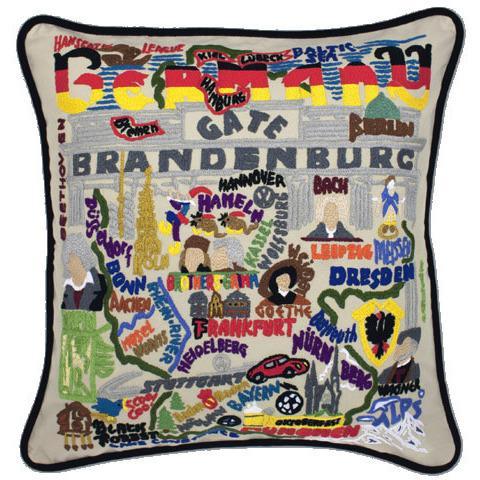 Germany Embroidered CatStudio Pillow-Pillow-CatStudio-Top Notch Gift Shop