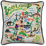 Ireland Hand Embroidered CatStudio Pillow-Pillow-CatStudio-Top Notch Gift Shop