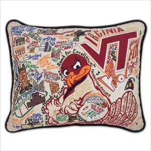 Virginia Tech Embroidered CatStudio Pillow-Pillow-CatStudio-Top Notch Gift Shop