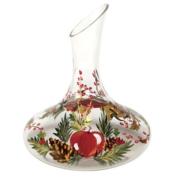 Holiday Berry Wine Decanter by Tre Sorelle-Decanter-Tre Sorelle-Top Notch Gift Shop