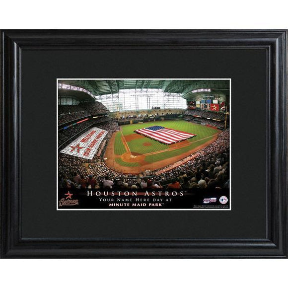 Houston Astros Personalized Ballpark Print with Matted Frame-Print-JDS Marketing-Top Notch Gift Shop