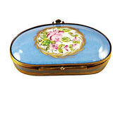Blue Kidney Bean Shape With Flowers Limoges Box by Rochard™-Limoges Box-Rochard-Top Notch Gift Shop