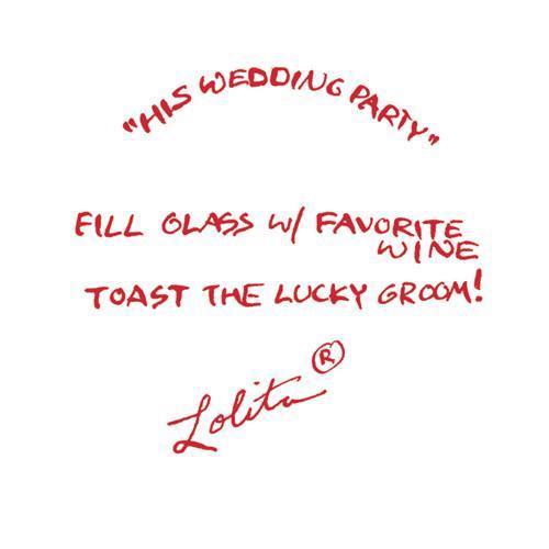 From His Wedding Party "Personalize-It" Wine Glass by Lolita®-Wine Glass-Designs by Lolita® (Enesco)-Top Notch Gift Shop