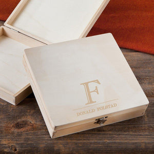 Initial & Name Personalized Wooden Keepsake/Cigar Box-Keepsake Box-JDS Marketing-Top Notch Gift Shop