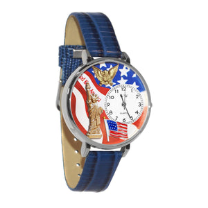 July 4th Patriotic Watch in Silver (Large)-Watch-Whimsical Gifts-Top Notch Gift Shop
