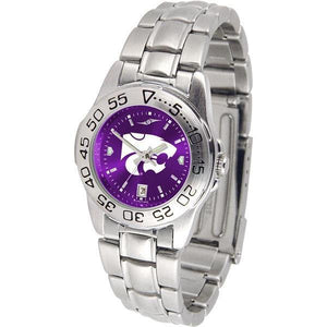 Kansas State Wildcats Ladies AnoChrome Steel Band Sports Watch-Watch-Suntime-Top Notch Gift Shop