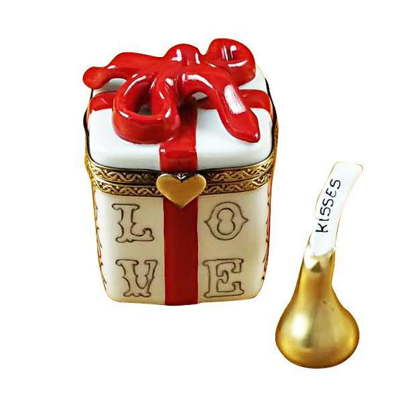 Love Gift Box With Xo/Xo And Removable Kiss Limoges Box by Rochard™-Limoges Box-Rochard-Top Notch Gift Shop