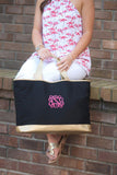 Black Cabana Tote - Personalized-Bag-Viv&Lou-Top Notch Gift Shop