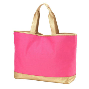 Hot Pink Cabana Tote - Personalized-Bag-Viv&Lou-Top Notch Gift Shop