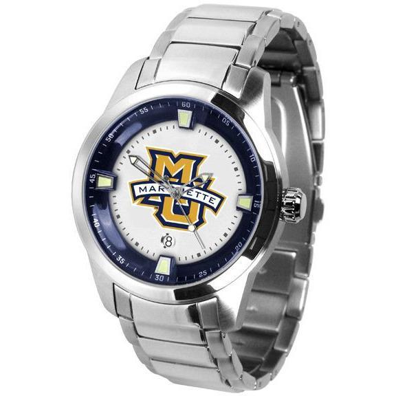 Marquette Golden Eagles Men's Titan Stainless Steel Band Watch-Watch-Suntime-Top Notch Gift Shop