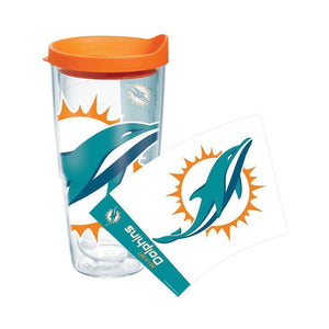 Miami Dolphins Colossal 24 oz. Tervis Tumbler with Lid - (Set of 2)-Tumbler-Tervis-Top Notch Gift Shop